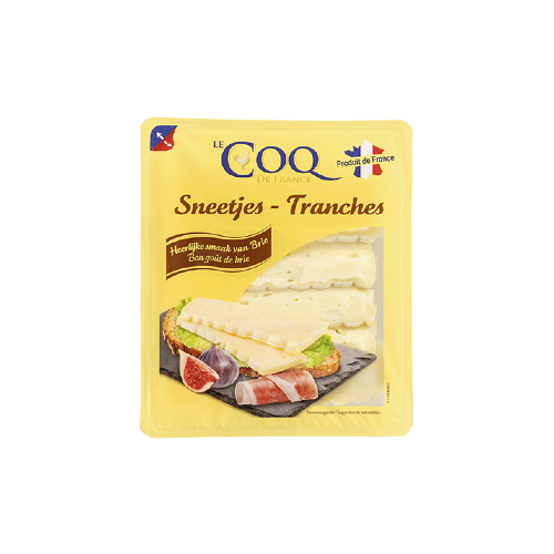 Brie in sneetjes Le Coq de France Aldi