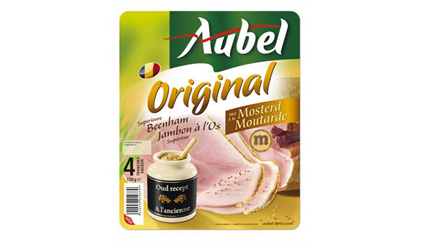 Aubel Jambon Original à l’Os à la Moutarde à l’Ancienne