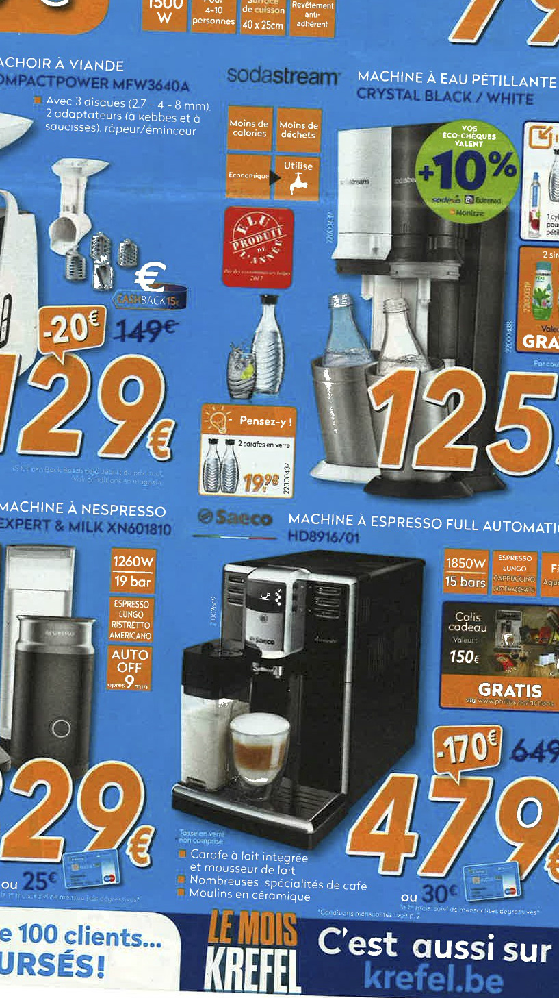 Soda Stream dans un dépliant Krefel